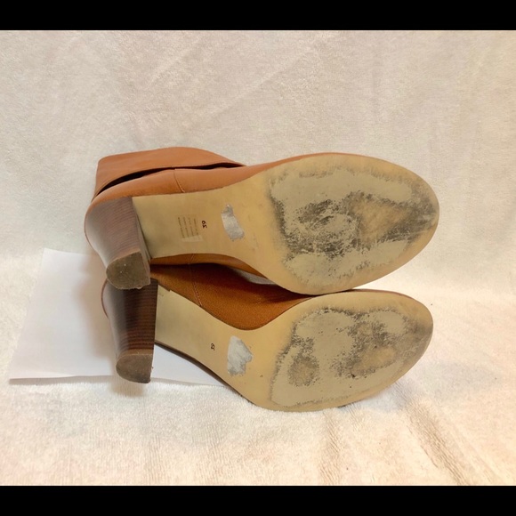 ALDO Saddle Brown leather ankle bootie SZ 39 / 9 - Picture 3 of 4